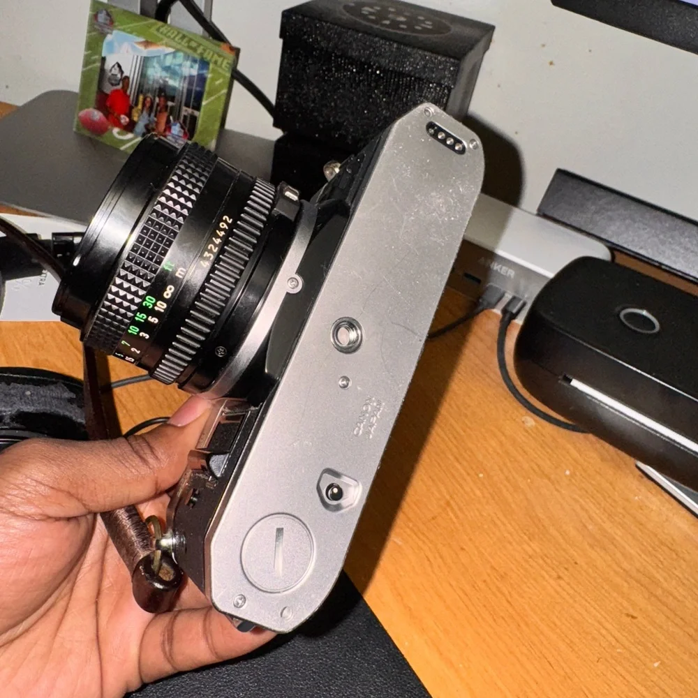 Canon Black and Silver Camera
